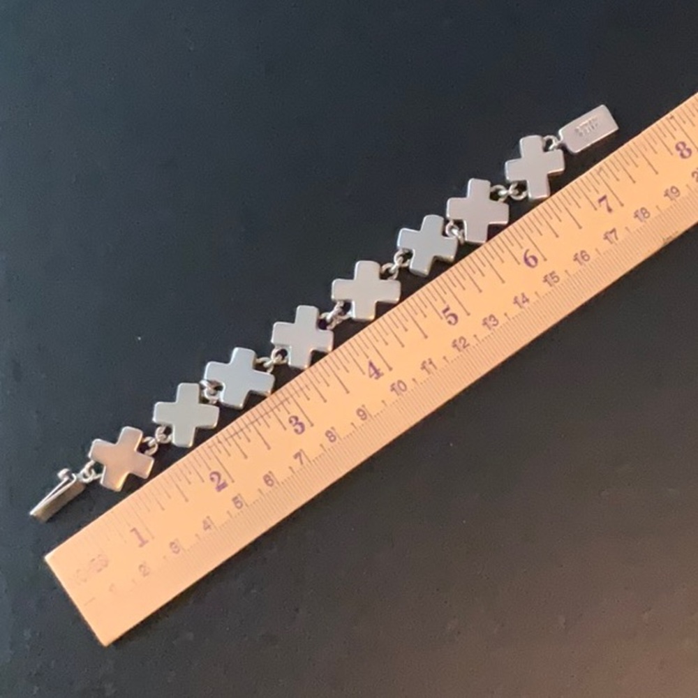 Vintage Sterling Silver X Bracelet EUC - Picture 6 of 8